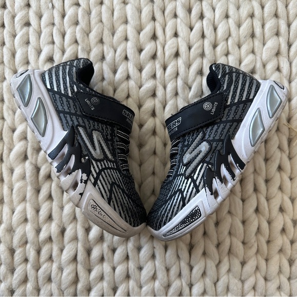 Skechers Kids Sport Lighted Flex-Glow Elite Sneakers Black Size 11 - Picture 3 of 9